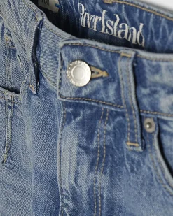 Blue Mid Rise Mom Sculpt Jeans