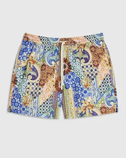 Blue Mosaic Swim Shorts