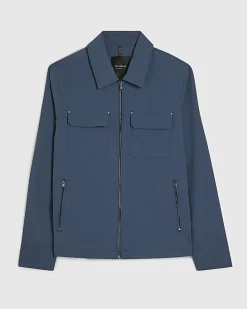 Blue Muscle Fit Shacket