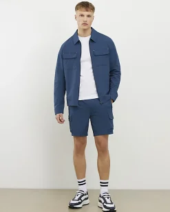 Blue Muscle Fit Shacket