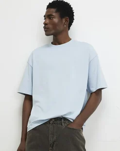 Blue Oversized Fit Heavyweight T-Shirt