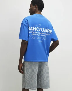 Blue Oversized Fit Sanctuaire T-Shirt