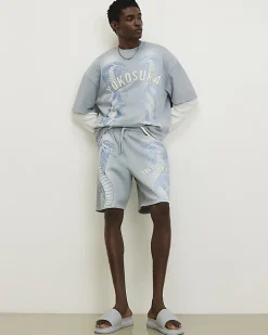 Blue Oversized Fit Yokosuka Washed T-shirt