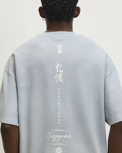 Blue Oversized Fit Yokosuka Washed T-shirt