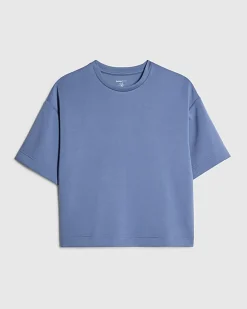 Blue Premium Short Sleeve Boxy T-shirt
