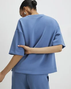 Blue Premium Short Sleeve Boxy T-shirt