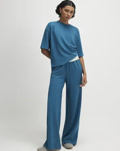 Blue Premium Short Sleeve Boxy T-shirt
