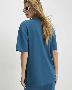 Blue Premium Short Sleeve Oversized T-Shirt
