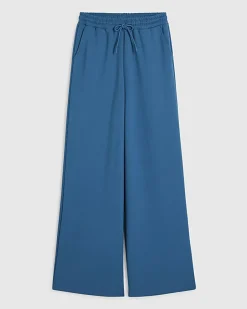 Blue Premium Wide Leg Joggers