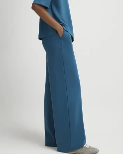 Blue Premium Wide Leg Joggers