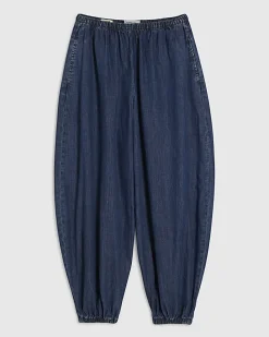 Blue Pull On Cuffed Hareem Jeans