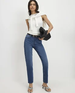 Blue Pull-On Elasticated Sculpt Slim Jeans