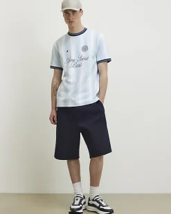 Blue Regular Fit Ame Saint Paris T-Shirt