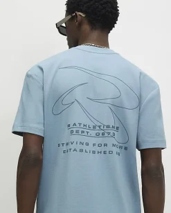 Blue Regular Fit Athletisme T-shirt