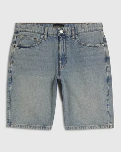 Blue Regular Fit Denim Shorts