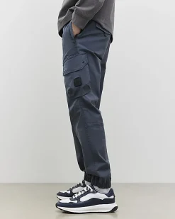 Blue Regular Fit Stretch Cargo Trousers