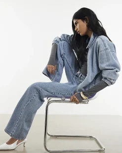 Blue Relaxed Straight Jeans