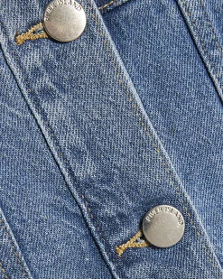 Blue Seamed Denim Jacket