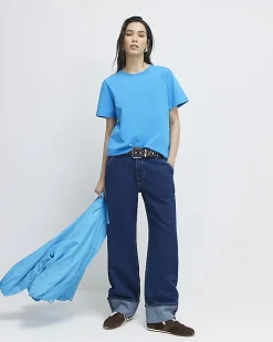 Blue Short Sleeve Slim Fit T-Shirt