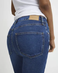 Blue Skinny Fit Capri Jeans