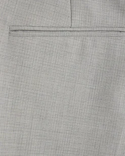 Blue Skinny Fit Micro Check Suit Trousers