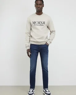 Blue Skinny Fit Stretch Jeans