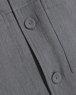 Blue Slim Fit Button Up Jacket