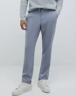 Blue Slim Fit Elasticated Smart Joggers