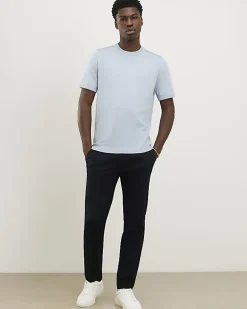 Blue Slim Fit Essential Knit T-shirt