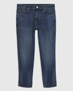 Blue Tapered Fit Stretch Jeans