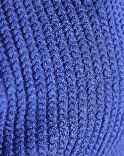 Blue Textured Cami Bikini Top