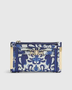 Blue Tile Print Mini Purse
