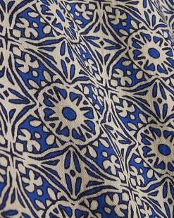 Blue Tile Print Shirt