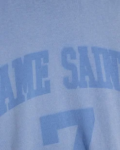 Blue Washed Oversized Fit Ame Saint 7 T-Shirt