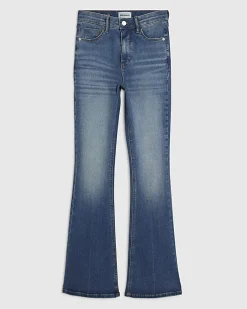 Blue Washed Sculpt Flare Jeans