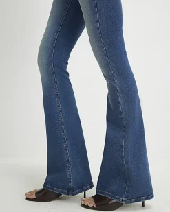 Blue Washed Sculpt Flare Jeans
