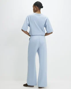 Blue Wide Leg Joggers