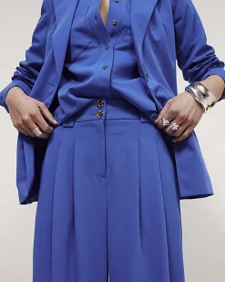 Blue Wide Leg Trousers