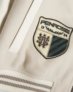 Boys Beige Penrose Badge Bomber Jacket