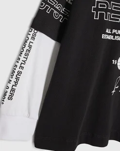 Boys Black Double Layer Sanctuaire T-Shirt
