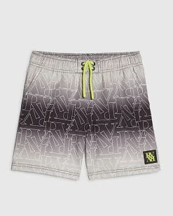 Boys Black Ombre Swim Shorts