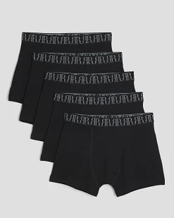 Boys Black Pack Of 5 Boxers