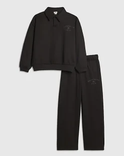 Boys Black Shirt Set