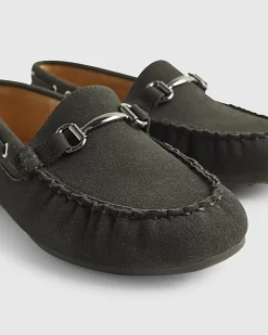 Boys Black Snaffle Loafers