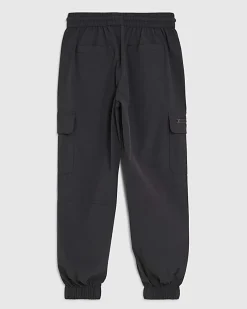 Boys Black Zip Cargo Trousers