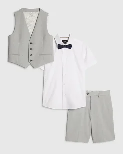 Boys Blue Tailored Waistcoat 4 Piece Set