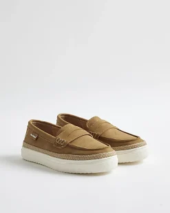 Boys Brown Espadrille Loafers