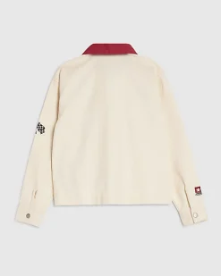Boys Cream Badge Shacket