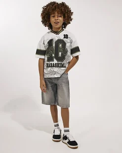 Boys Grey Denim Jorts