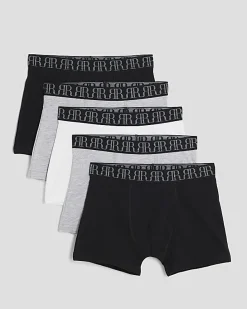 Boys Grey Pack Of 5 Boxers